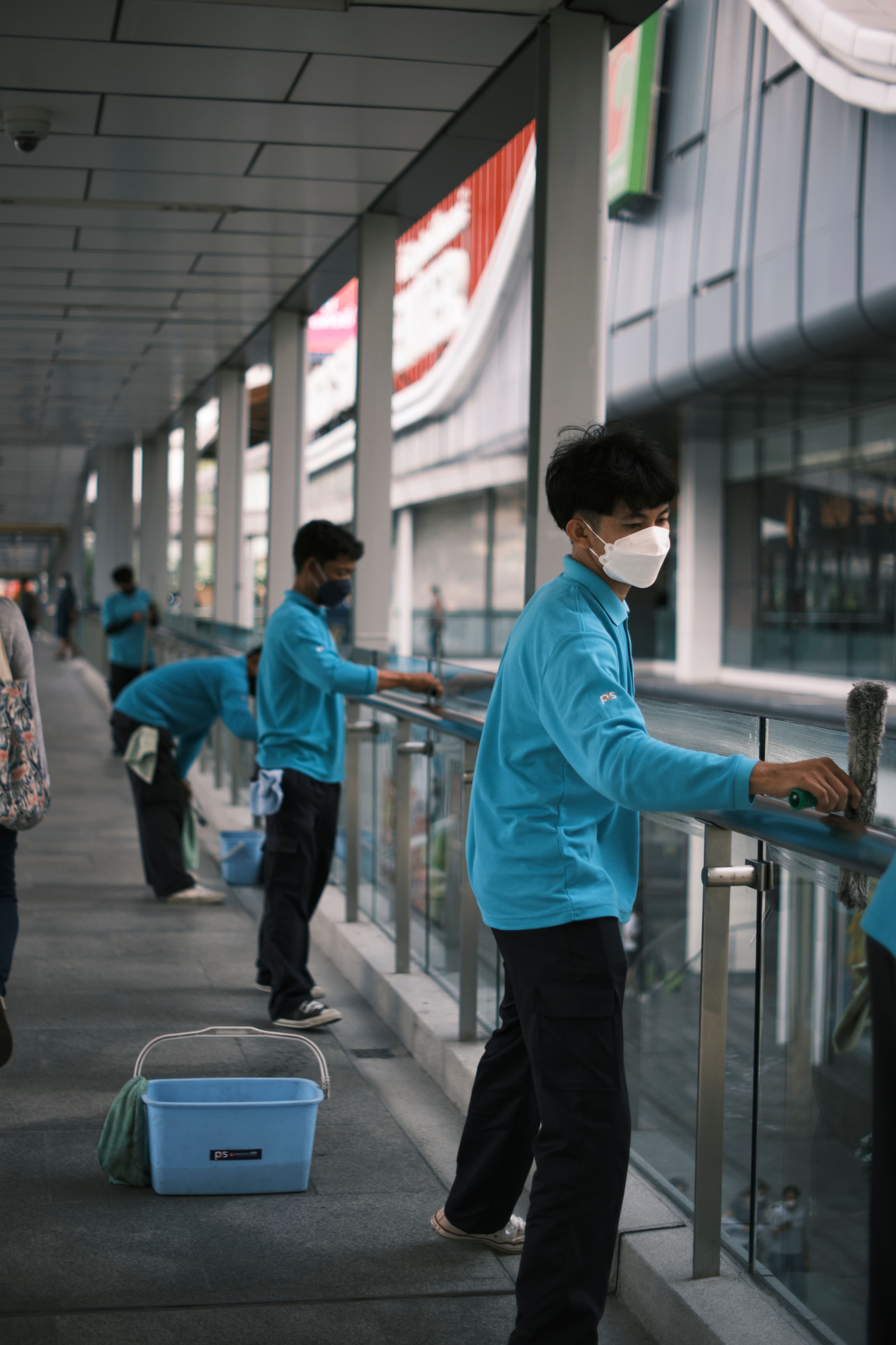 Professional cleaning service in action