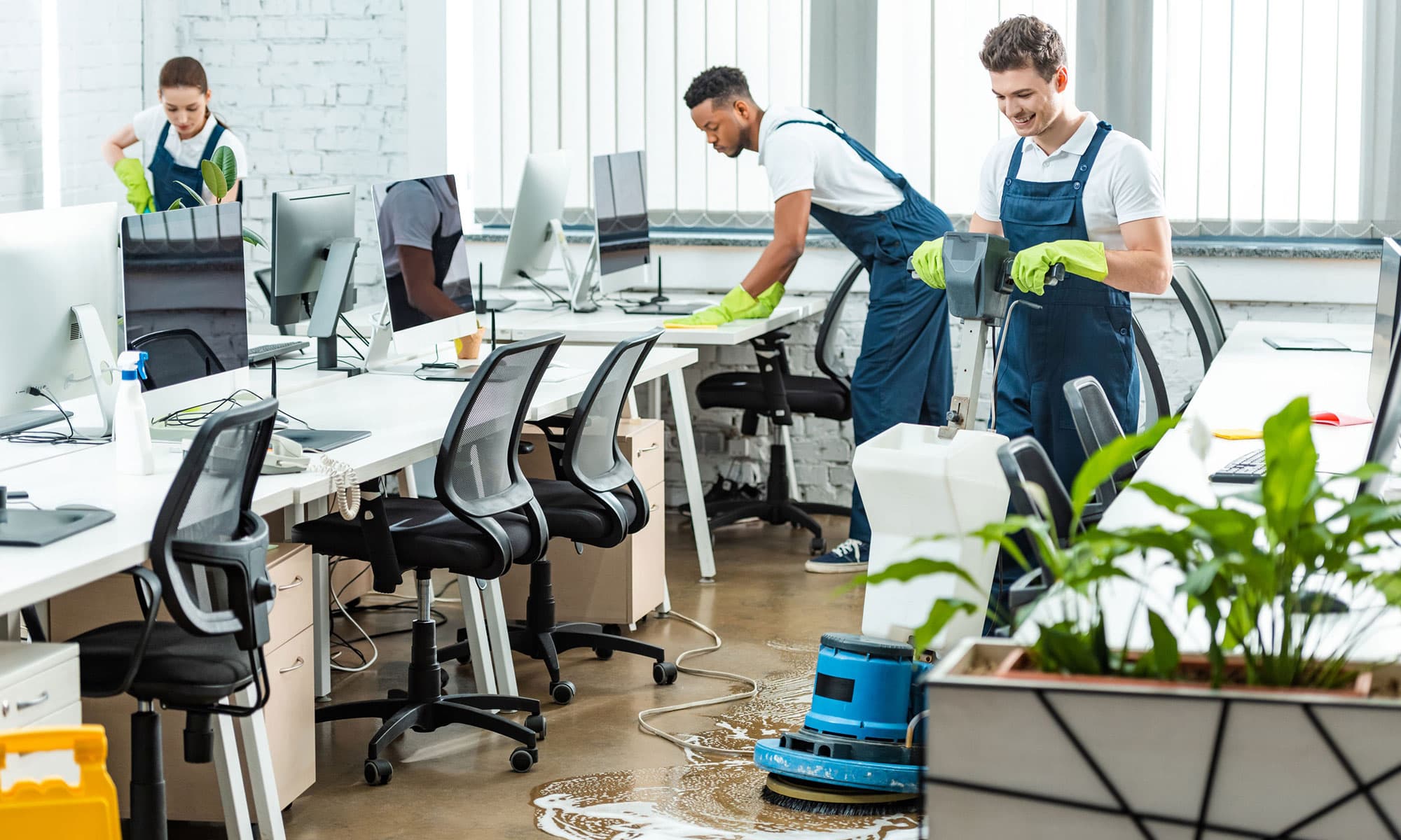 Clean professional office workspace ready for business